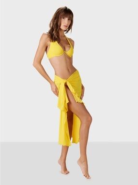 Pain De Sucre Yellow Sarong Pareo Coverup One Size France